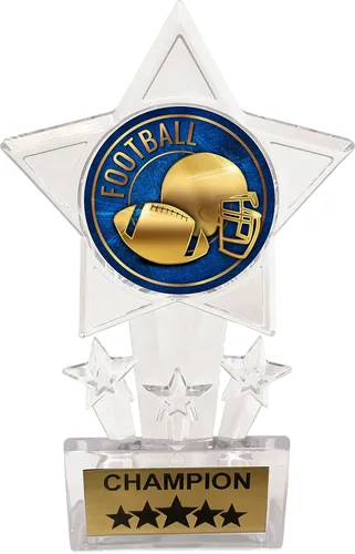 Vista 2 de Express Medals Premios de trofeo estrella de campeón de fútbol acrílico de 6.5 pulgadas (paquete de 12)