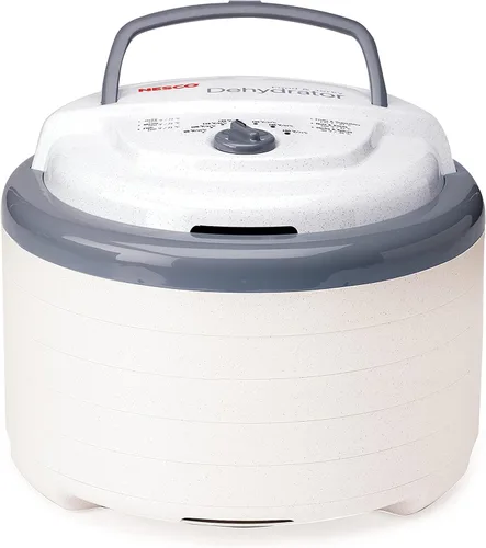 Vista 2 de NESCO FD-75A Snackmaster Pro - Deshidratador de alimentos, para aperitivos, frutas, carne seca de res, gris y kit de carne seca Jumbo Works, 1, rojo