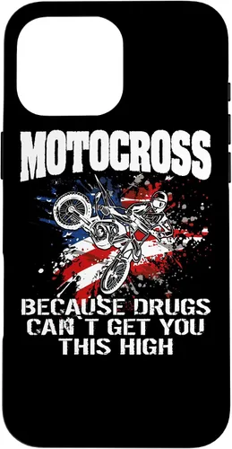 Vista 19 de Motocross Dirtbike MX Motorcycle Us Flag Case para iPhone 17