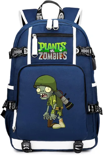 Vista 13 de ISaikoy Game Plants vs. Zombies - Mochila de hombro para libros, mochila escolar, color 1