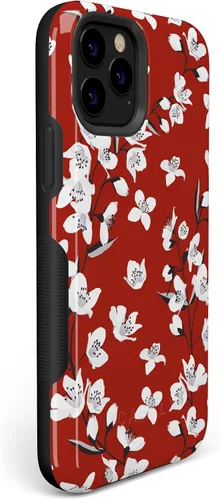 Vista 2 de Casely Funda para iPhone 11 Pro Max Funda floral de cerezo rojo