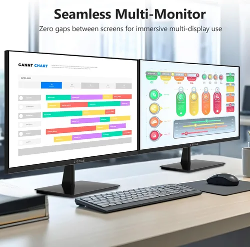 Vista 5 de Z-Edge U27P4K - Monitor de 27 pulgadas 4K IPS Ultra HD 3840x2160, tasa de refresco de 60Hz, monitor de PC para juegos, 100% sRGB, HDMI x 2 y DP x 2