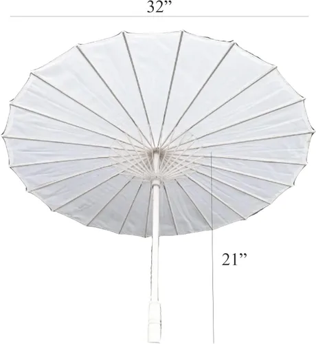 Vista 2 de Bestage Sombrilla de seda de bambú hecha a mano de 33 pulgadas con aceite de seda de bambú para arte chino japonés clásico sombrilla de baile