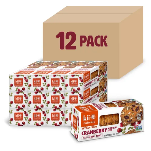 Vista 14 de Kii Naturals Tostadas artesanales, galletas tipo cracker para snacks saludables para queso, carnes, untables, tabla de charcutería - sin OMG