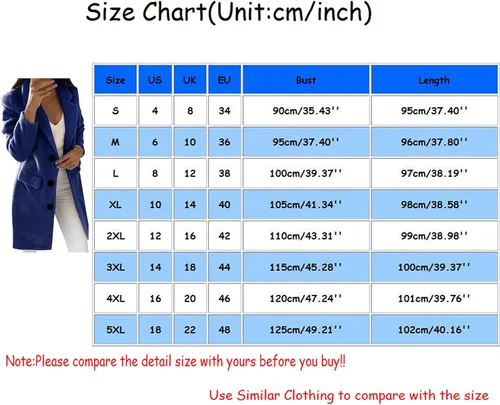 Vista 6 de Vestido tipo blazer para mujer casual manga larga cuello con solapa botones y abrigos de trabajo elásticos