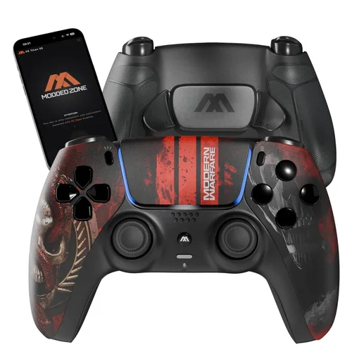 Vista 20 de MODDEDZONE Smart Extreme Modded Controller + Anti Recoil 2 Remap Buttons & Interchangeable Thumbsticks & Hair Triggers, Tactical Buttons Compatible