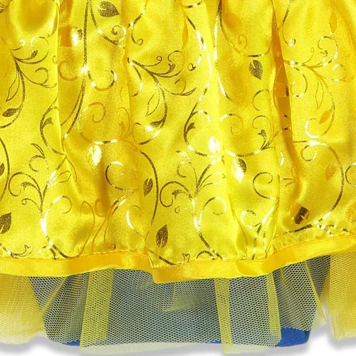 Vista 6 de Disney Princesa Ariel Cenicienta Belle - Vestido y diadema para bebé, color blanco nieve
