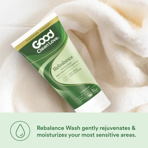 Vista 5 de Good Clean Love Rebalance Lavado Íntimo Femenino, Limpiador a Base de Agua con pH Equilibrado e Hidratante con Aloe Vera Orgánico e Ingredientes