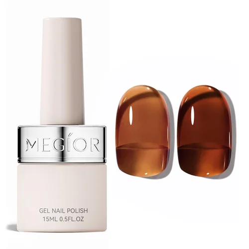 Vista 36 de MEGIOR Esmalte de uñas de gel libre de TPO, 0.5 onzas líquidas, base de gel transparente para remojar la lámpara de uñas LED, capa base de larga
