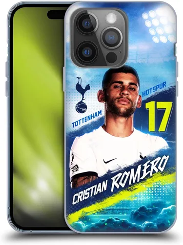 Vista 12 de Head Case Designs Officially Licensed Tottenham Hotspur F.C. Cristian Romero 2023/24 First Team Gel Case [Military Grade] Compatible with Apple