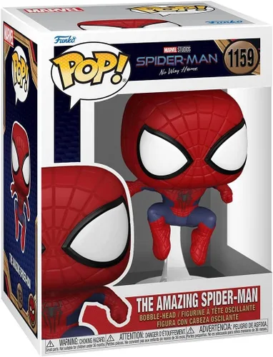 Vista 3 de POP Marvel: Spider-Man: No Way Home - Figura de vinilo Funko de The Amazing Spider-Man (con funda protectora de caja compatible), multicolor, 3.75