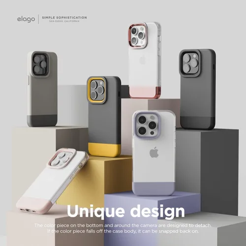 Vista 7 de elago Funda Glide Armor diseñada para iPhone 14 Pro, protección contra caídas, cubierta de TPU protectora a prueba de golpes, piezas mejoradas a