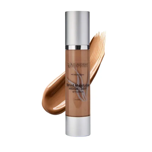 Vista 6 de RD Alchemy - Crema hidratante teñida 99% natural y orgánica LIGHT - Sombra media con SPF. La mejor crema BB y CC para pieles normales a secas.