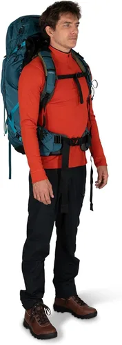 Vista 8 de Osprey Atmos AG 65L Mochila de mochilero para hombre, color negro, S/M