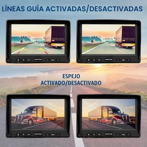 Vista 3 de Cámara de respaldo para camión RV con AHD 1080P 7 "Monitor+Kit de cámara