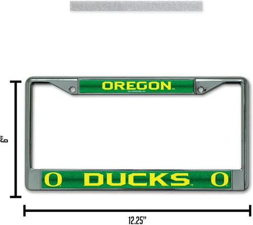 Vista 3 de Rico Industries NCAA Unisex-Adult Bling Chrome License Plate Frame with Glitter Accent