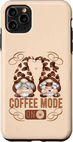 Vista 13 de iPhone 16 Funny Coffee Mode On For Women With Cute Coffee Gnomes Case