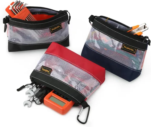 Vista 10 de Bolsa de herramientas transparente, bolsa de herramientas pequeña, bolsa con cremallera de 12 pulgadas, bolsa de herramientas para organizar cajas
