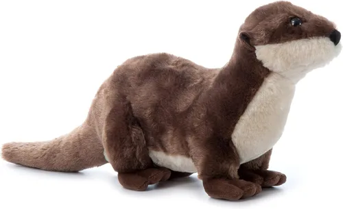 Vista 3 de The Petting Zoo Animal de peluche de nutria de río, regalos para niños, animales salvajes del zoológico Onez, juguete de peluche para correr de 18