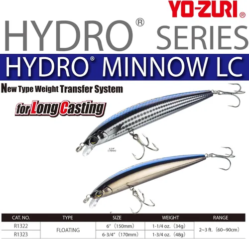 Vista 2 de Yo-Zuri Hydro Minnow LC Shallow Rip-Bait - 6 Inch