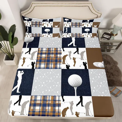 Vista 14 de Juego de ropa de cama de silueta de caballo vaquero, tamaño individual, sábana bajera ajustable de microfibra suave de microfibra suave con diseño