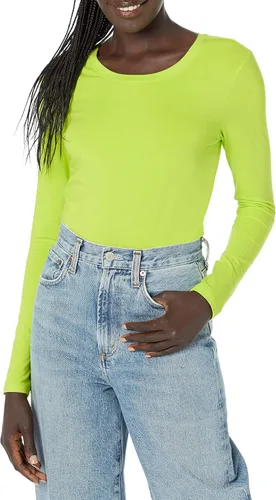 Vista 23 de Amazon Essentials Camiseta de manga larga y cuello redondo para mujer (disponible en tallas extragrandes)