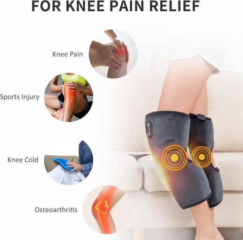 Vista 9 de Comfier Paquete de masajeador de espalda y rodilla Cojín de asiento de masaje de tejido profundo, almohadilla para silla de masaje para alivio