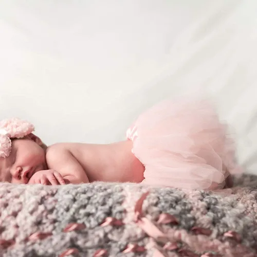 Vista 2 de My Lello Baby Tutú de tul para bailarina, 5 capas (0-3 meses de edad).