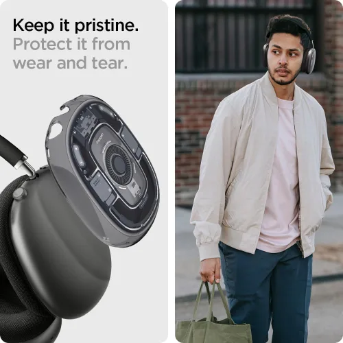 Vista 6 de Spigen Ultra Hybrid Pro - Funda protectora para Airpods Max, diseño Zero One
