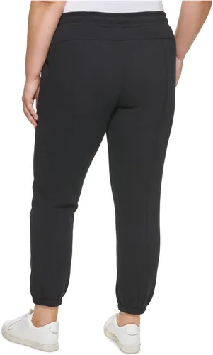 Vista 2 de DKNY Pantalones deportivos de tiro alto elásticos para mujer