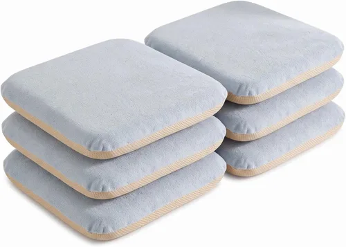 Vista 18 de Cojines cuadrados antideslizantes para silla, almohadillas de espuma Azul