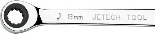 Vista 3 de Jetech Llave de trinquete de doble extremo de caja de 0.315 in x 0.394 in, llave métrica de trinquete de 72 dientes, llave de engranaje resistente