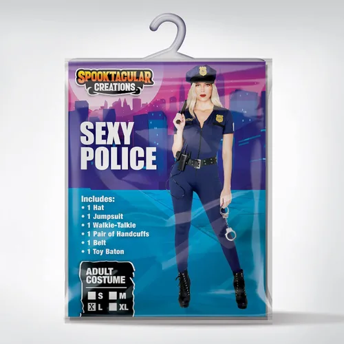 Vista 7 de Spooktacular Creations 7 piezas de disfraz de policía para mujer, disfraz de policía de Halloween para adultos, Halloween, cosplay, fiestas, eventos