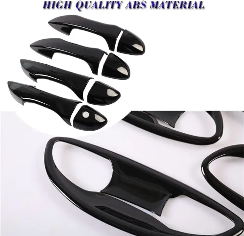 Vista 3 de 8 piezas de plástico ABS para exterior de la manija de la puerta, marco de la puerta, accesorios de decoración para Toyota Corolla 2014-2019,