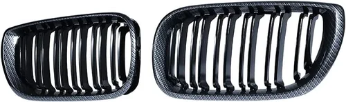 Vista 19 de Izquierda Derecha Rejillas frontales de capó de fibra de carbono compatibles con BMW E46 325Ci 330Ci Coupé Convertible 2003-2006