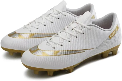 Vista 6 de Tacos de fútbol bajos de cuero, de grado profesional con cordones, ideales para entrenamiento y competición en terreno firme y césped, unisex