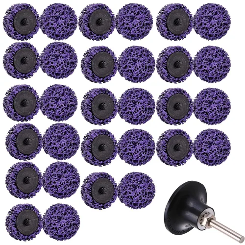 Vista 8 de 11 piezas de discos de tira de cambio rápido de 2" fáciles para amoladora angular, accesorios para tiras de pintura, rueda de eliminación de óxido