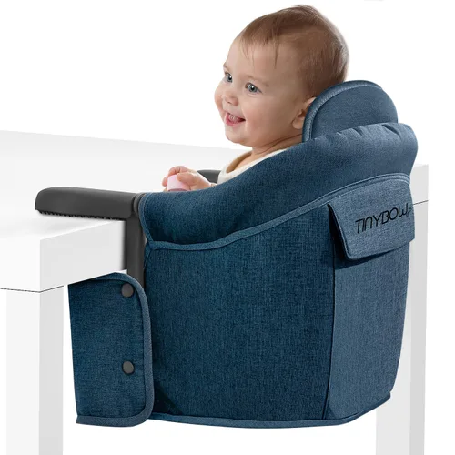Vista 13 de Tinybow Silla alta de gancho para bebé, silla alta que se fija a la mesa - Silla alta con clip para mesa, silla alta portátil para viajes, silla