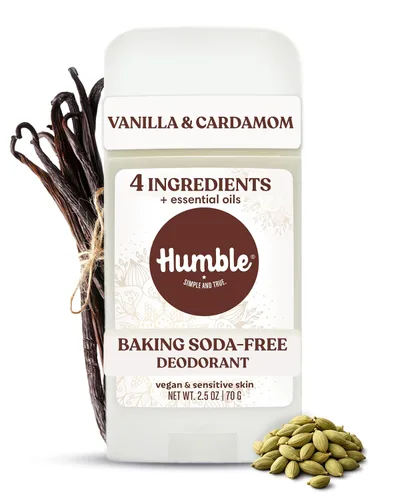 Vista 14 de HUMBLE BRANDS Desodorante sin aluminio, vegano y libre de crueldad, formulado para pieles sensibles, simplemente sin perfume, 2.5 onzas