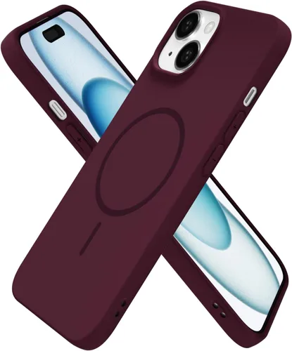 Vista 36 de Oakxco Funda de Silicona Mag Safe para iPhone 12 Pro Max, Funda Magnética Delgada y Fina Compatible con Carga Inalámbrica MagSafe, Bonita Funda