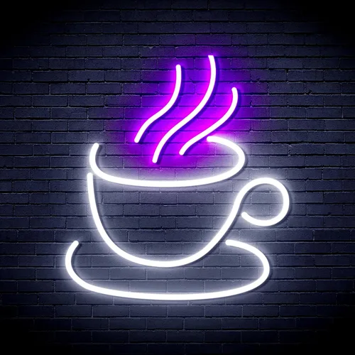 Vista 29 de AdvPro Señal de neón LED de silicona de la flexión del té o del café - azul - st16s33-fnu0410-b