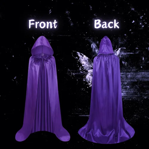 Vista 5 de LMYOVE Capa unisex con capucha, para Halloween, Navidad, cosplay, disfraz, fiesta, adulto, bata para hombres y mujeres