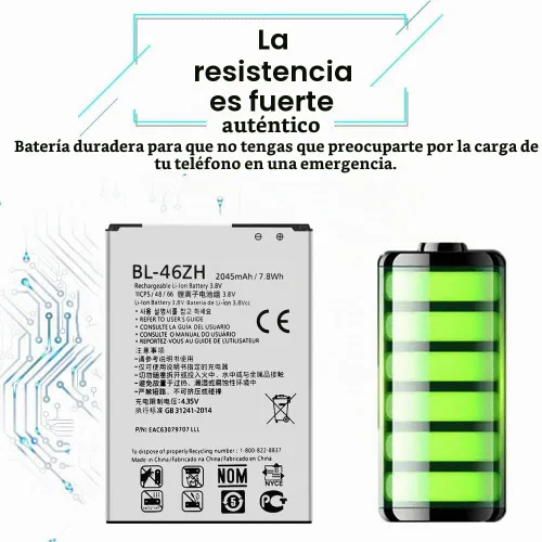 Vista 2 de Para LG Phoenix 2 K371 K7 K330 MS330 Tribute 5 LS675 US375 Batería