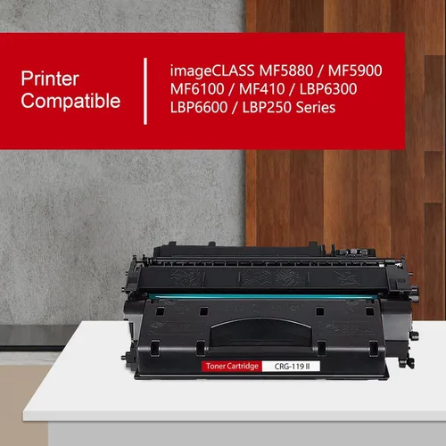 Vista 2 de Cartucho de tóner negro 119 II de alta capacidad (paquete de 1) – PINOS compatible con CRG119 II Toner repuesto para impresora Canon 119 II Toner