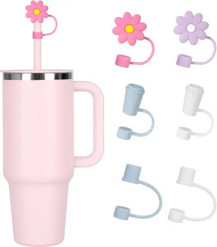 Vista 8 de Greant - 6 popotes con cubierta de popote a prueba de polvo para vaso HydroFlask de 32 onzas