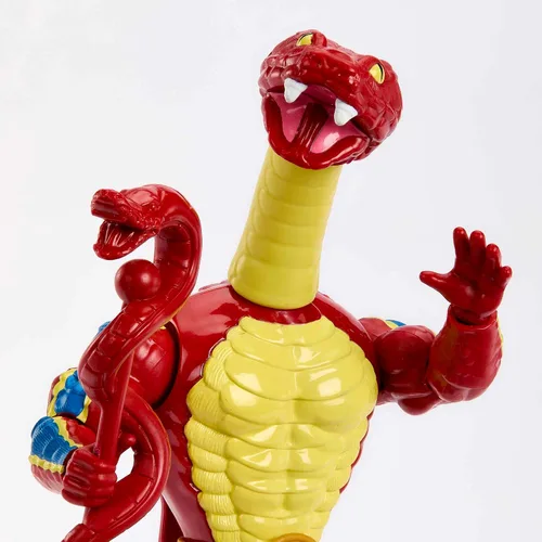 Vista 2 de Masters of the Universe Origins Figura de acción y accesorio, Rise of Snake Men Rattlor, articulación y mini libro de cómics, 5.5 pulgadas