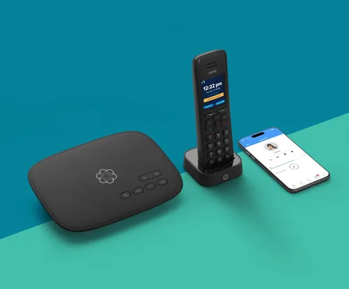 Vista 4 de Auricular Ooma HD3 inalámbrico con identificador de llamadas y calidad de voz HD. Exclusivamente para el servicio telefónico residencial Ooma Telo
