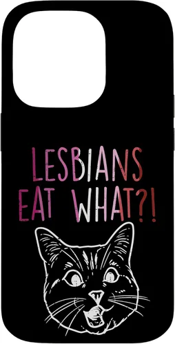 Vista 17 de Lesbians Eat What Sorprised Cat Funny LGBT Gay Pride - Carcasa para iPhone 16