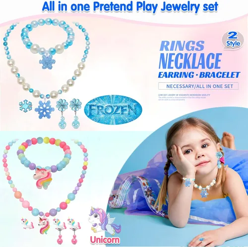 Vista 2 de Juguetes para edades de 5 a 7 años, joyería, juguetes para niñas de 8 a 10 años, aretes de clip, juguete para niñas pequeñas de 6 a 8 años, disfraz