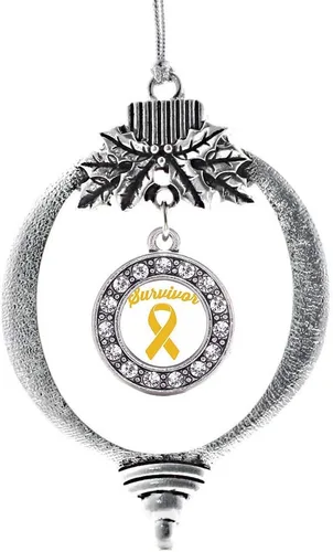 Vista 376 de Inspired Silver - Adorno de cromosoma 21 con dije de círculo de plata con joyas de circonita cúbica